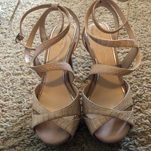 Jessica Simpson Nude/peachy strappy heel.